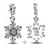 Charm Sterlingové stříbro 925 Sněhová Vločka - I Melt For You, Symbol Lásky a Zimy, přívěsek na náramek vánoce