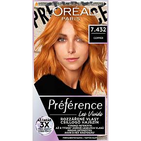 L'oreal Paris Préférence Vivid Colors farba do włosów, Miedziany 7.432