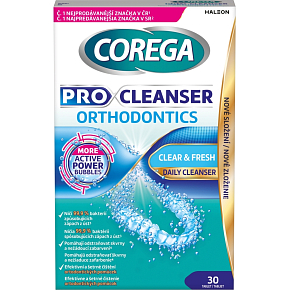 Corega Pro Cleanser Orthodontics tabletki do czyszczenia aparatów ortodontycznych, 30 sztuk
