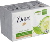 Dove Go Fresh Touch Okurka & Zelený čaj toaletní mýdlo 100 g x 4