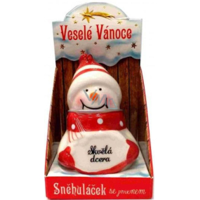 Nekupto Sněhuláček s věnováním Skvělá dcera vánoční dekorace rozměr 8 cm