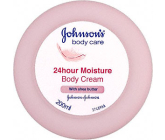 Johnsons Care 24hour Moisture tělový krém s bambuckým máslem 200 ml