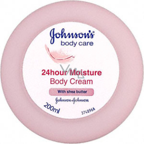 Johnsons Care 24hour Moisture tělový krém s bambuckým máslem 200 ml