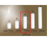 Lima Gastro hladká svíčka bílá válec 50 x 170 mm 1 kus