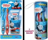 Thomas & Friends - Lokomotiva Tomáš zubní pasta pro děti 75 ml + 2 x zubní kartáček + kelímek na vodu, dárková sada