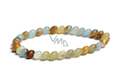 Kalcit multi Argentyński bransoletka elastyczny naturalny kamień, kulka 6 mm / 16 - 17 cm, kamień intuicji