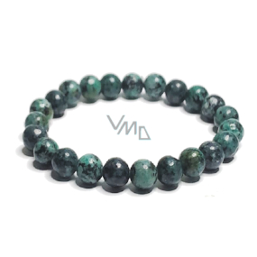 Jadeit Africký náramek elastický přírodní kámen, kulička 8 mm / 16 - 17 cm