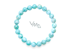 Bransoletka Larimar elastyczna naturalny kamień, kuleczka 7 mm / 16 - 17 cm, kamień Atlantydy
