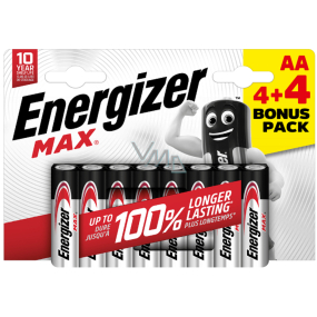 Energizer AA / LR6 1,5 V Alkaline Power baterie 8 sztuk Energizer AA / LR6 1,5 V Alkaline Power baterie 8 sztuk