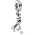 Zawieszka ze srebra próby 925 Disney Mała Syrenka - Sebastian, charms do bransoletki