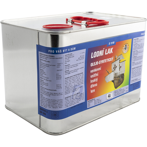 HB-Lak S1119, lak do łodzi, przezroczysty lak do łodzi, 4 l