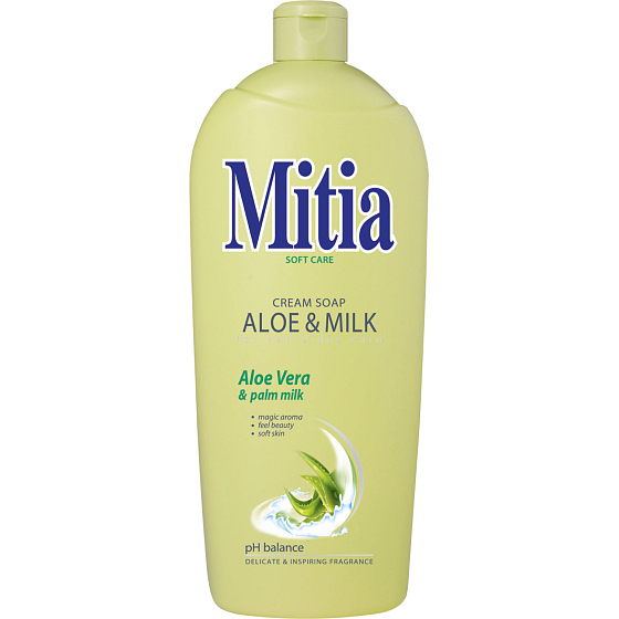 Mitia Aloe & Milk płynne mydło, uzupełnienie, 1 l