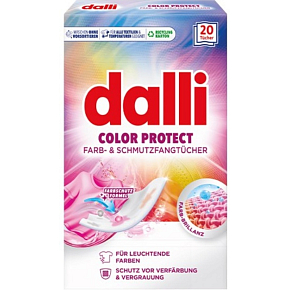 Dalli Color Protect chusteczki do prania przeciwko kolorowaniu odzieży 20 sztuk Dalli Color Protect chusteczki do prania przeciwko kolorowaniu odzieży 20 sztuk