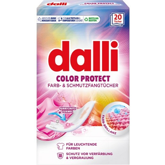 Dalli Color Protect chusteczki do prania przeciwko kolorowaniu odzieży 20 sztuk
