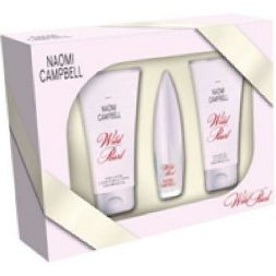 Naomi Campbell Wild Pearl toaletní voda 15 ml + sprchový gel 50 ml + tělové mléko 50 ml, dárková sada