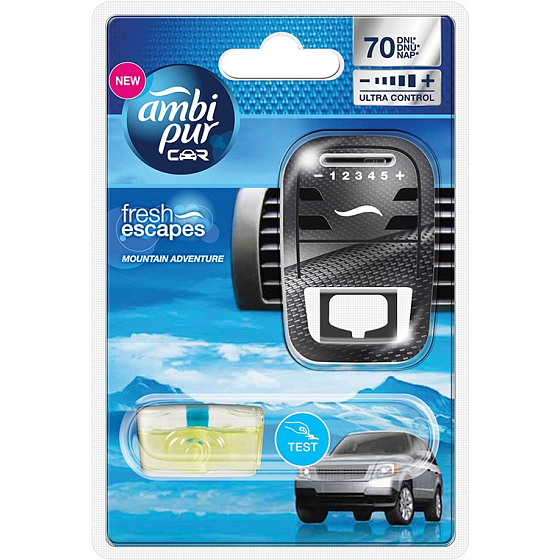 Ambi Pur Car Mountain Adventure kompletní strojek 7 ml
