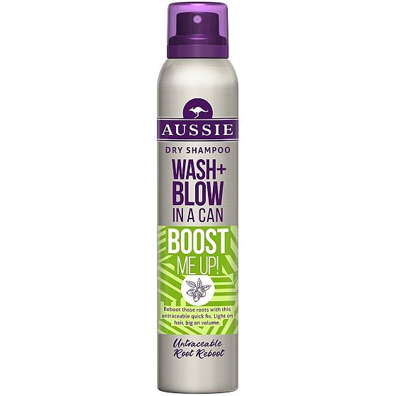 Aussie Wash + Blow Boost Me Up! suchý šampon pro jemné a zplihlé vlasy 180 ml