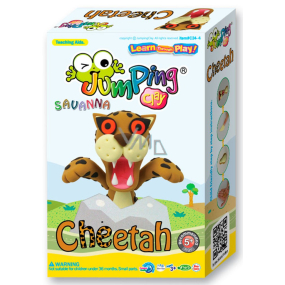 Jumping Clay Savana - Gepard samoschnoucí modelovací hmota + papírová maketa + tvořítko 5+