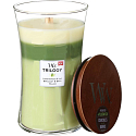 WoodWick Trilogy Garden Oasis - Zahradní oáza vonná svíčka s dřevěným knotem a víčkem sklo střední 275 g