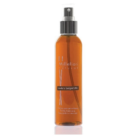 Millefiori Milano Natural Sandalo Bergamotto - Santálové dřevo a Bergamot Bytový sprej pohlcovač pachů 150 ml