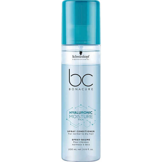 Schwarzkopf Professional BC Bonacure Hyaluronic Moisture Kick bezoplachový kondicionér ve spreji pro normální a suché vlasy 200 ml