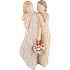 Arora Design Nejlepší kamarádky sousoší postav dvou dívenek Figurka z pryskyřice 17 cm