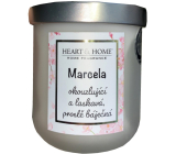 Heart & Home Świeżą prądło sojowa świeczka z imieniem Marcela 110 g