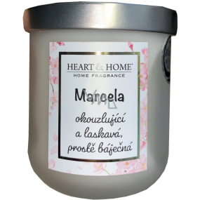 Heart & Home Świeżą prądło sojowa świeczka z imieniem Marcela 110 g