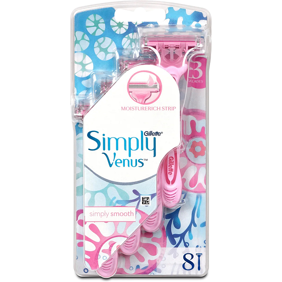 Gillette Simply Venus3 maszynka do golenia z 3 ostrzami 8 sztuk dla kobiet