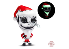Charm Sterlingové stříbro 925 Tim Burton Santa Jack - Noční můra před Vánoci - svítí ve tmě, korálek na náramek film