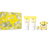Versace Yellow Diamond Pour Femme toaletní voda 90 ml + tělové mléko 100 ml + sprchový gel 100 ml + toaletní voda 5 ml, dárková sada pro ženy