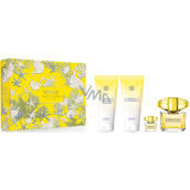 Versace Yellow Diamond Pour Femme woda toaletní 90 ml + mleczko do ciała 100 ml + żel pod prysznic 100 ml + woda toaletna 5 ml, zestaw prezentowy dla kobiet