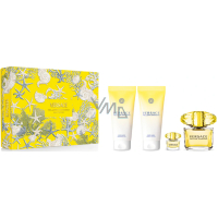 Versace Yellow Diamond Pour Femme woda toaletní 90 ml + mleczko do ciała 100 ml + żel pod prysznic 100 ml + woda toaletna 5 ml, zestaw prezentowy dla kobiet