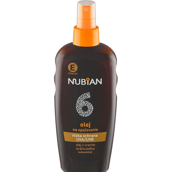 NUBIAN Olej do opalania w sprayu SPF 6, 200 ml