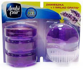 Ambi Pur Lavender & Rosemary toaletní blok a 3 náhradní náplně 4 x 55 ml