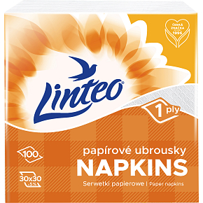 Linteo serwetki papierowe 1-warstwowe 30 x 30 cm, 100 szt.