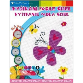 Vyšívání podle čísel Motýl 33 x 25 cm