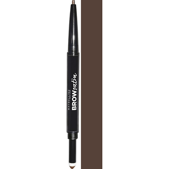 Maybelline Brow Satin Smoothing 2v1 tužka a stín na obočí 02 Medium Brown 0,71 g