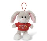 Nici Love You Królik w czerwonym t-shircie z zawieszką 15 cm
