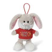 Nici Love You Królik w czerwonym t-shircie z zawieszką 15 cm