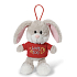 Nici Love You Królik w czerwonym t-shircie z zawieszką 15 cm