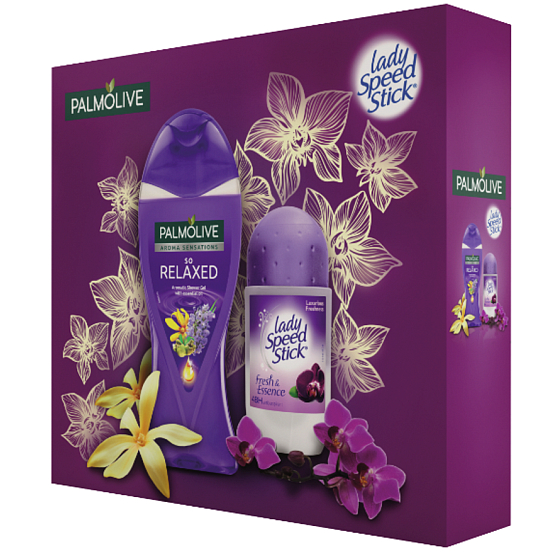 Palmolive Relax sprchový gel 250 ml + Lady Speed Stick Black Orchid, kosmetická sada