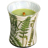 WoodWick Decal Fern - Kapradina vonná svíčka s dřevěným knotem a víčkem sklo střední 275 g
