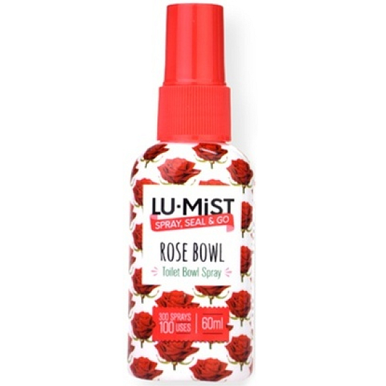 Lu-Mist Rose Bowl sprej do záchodové mísy osvěžovač, rozprašovač 100 použití 60 ml