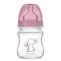Canpol babies Little Cutie Láhev se širokým hrdlem růžová/modrá pro děti od 0 měsíců 120 ml 1 kus