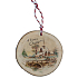 Bohemia Gifts Ručně vyráběná vánoční ozdoba dřevěná Vánoční vesnice 6 cm