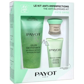 Payot Pate Grise Pate Grise Nettoyante čisticí gel 200 ml + L Originale SOS péče proti nedokonalostem pleti 15 ml + Charbon Masque multiaktivní pleťová maska 50 ml, kosmetická sada set 2020