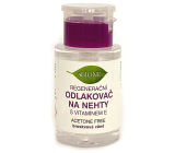 Bione Cosmetics Witamina E brzoskwiniowy bezacetonowy regenerujący zmywacz do paznokci z pompką 180 ml