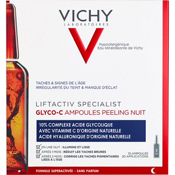 Vichy Liftactiv Specialist Glyco-C sérum na různé typy hyperpigmentace v ampulích 10 x 2 ml