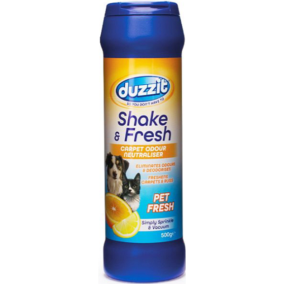Duzzit Shake & Fresh Pet Lemon - Cytryna do dywanów na usuwanie zapachów po domowych zwierzętach 500 g